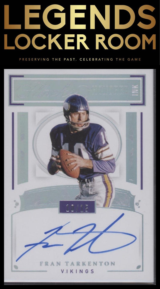 2021 Panini Flawless #HOI-FTA Fran Tarkenton Honored Ink Silver #/15
