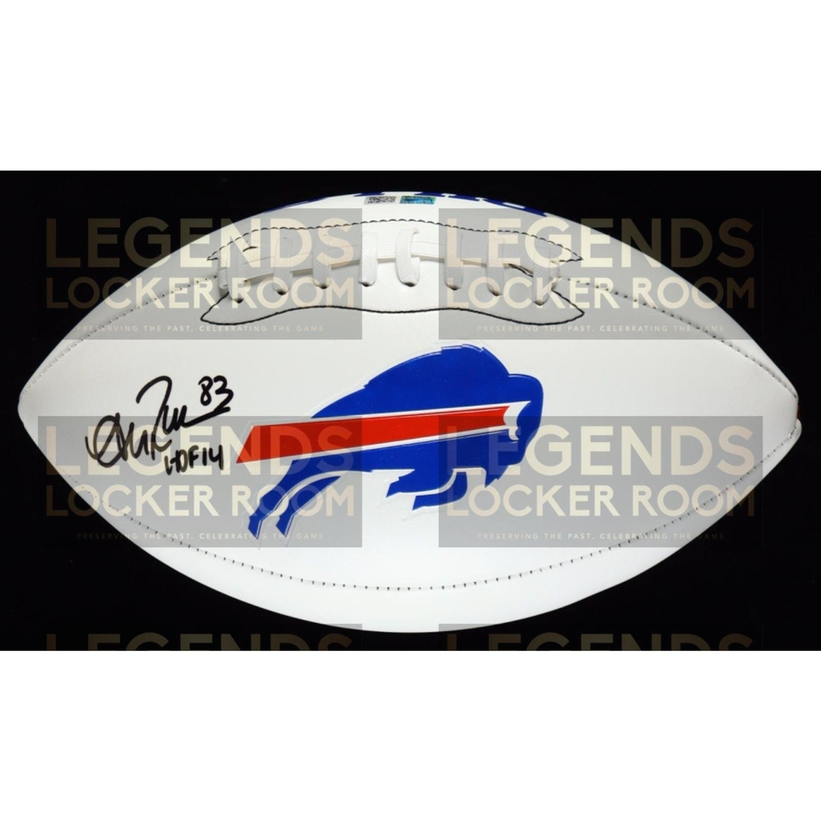 Andre Reed Signed Buffalo Bills Logo Football - Inscribed "HOF 14" 