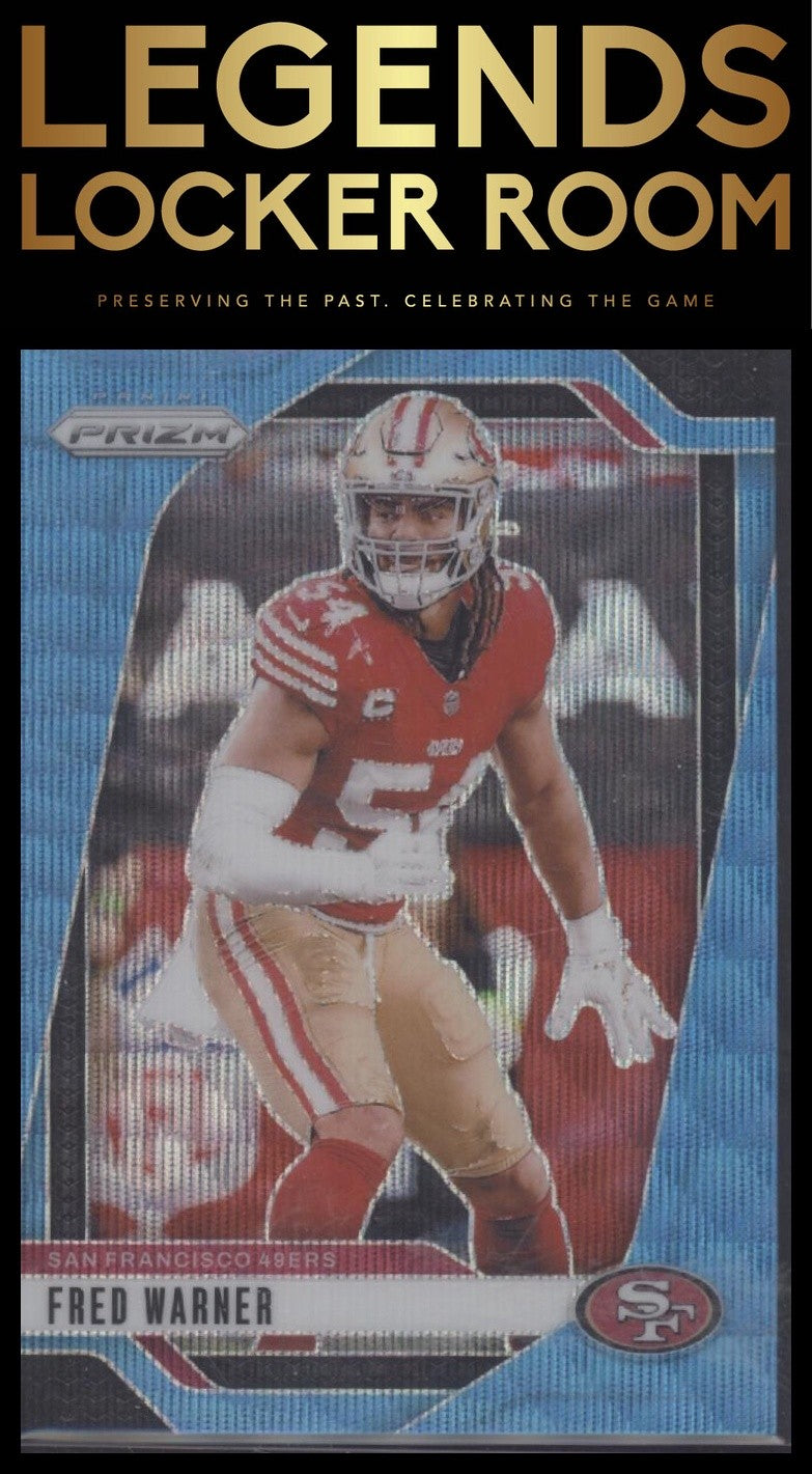2024 Panini Prizm #255 Fred Warner Blue Wave #/230