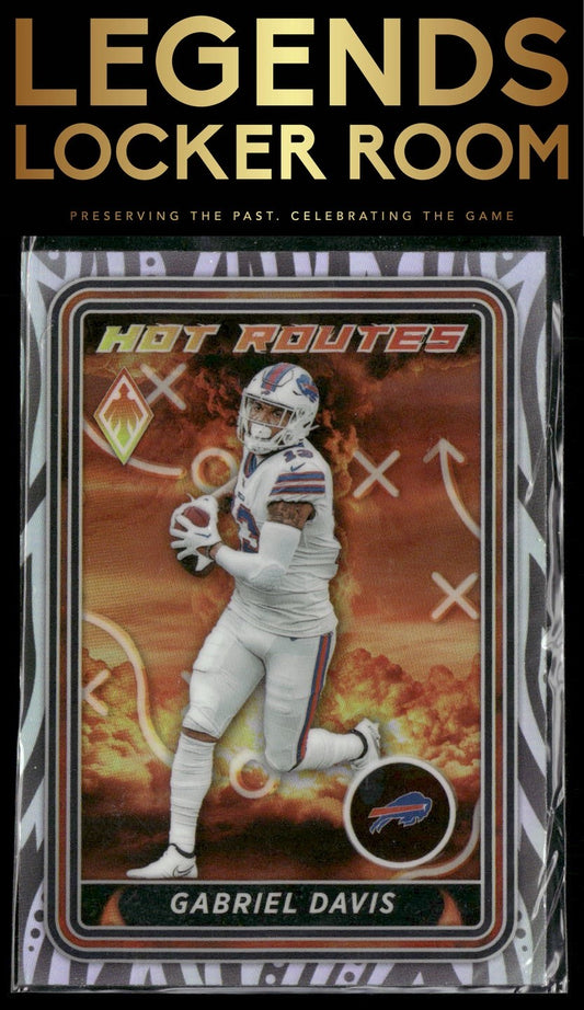 2023 Panini Phoenix #HR-21 Gabriel Davis Hot Routes White Shimmer