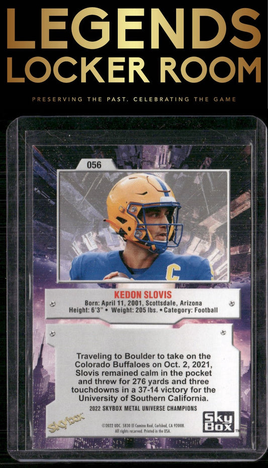 2022 SkyBox Metal Universe Champions #056 Kedon Slovis