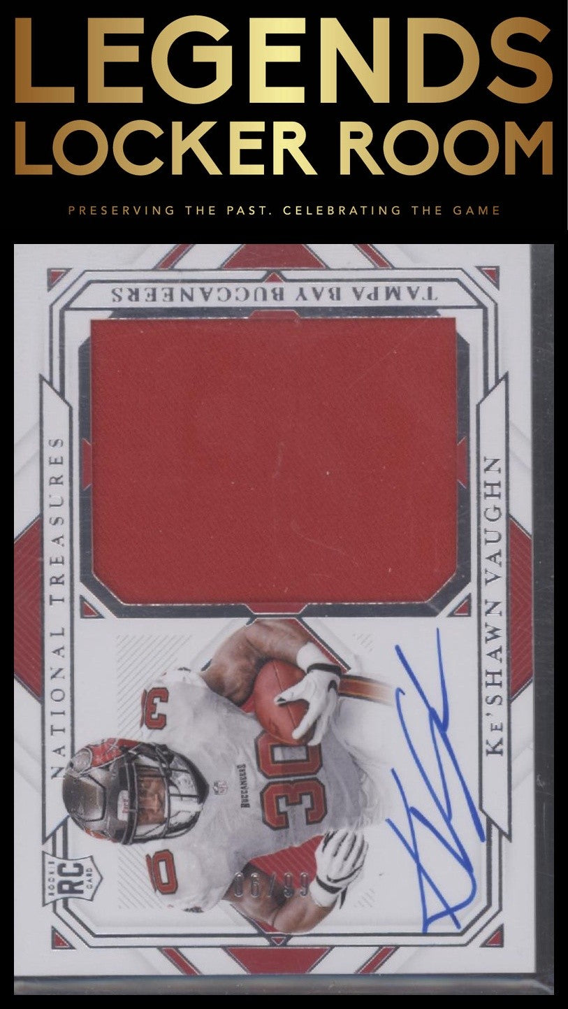 2020 Panini National Treasures Ke'Shawn Vaughn Rookie Material Auto/99