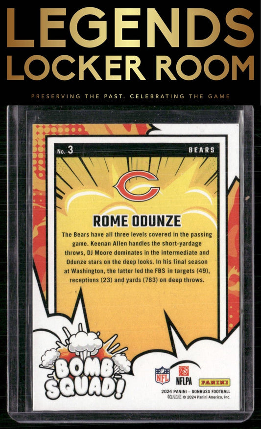 2024 Donruss #3 Rome Odunze Bomb Squad