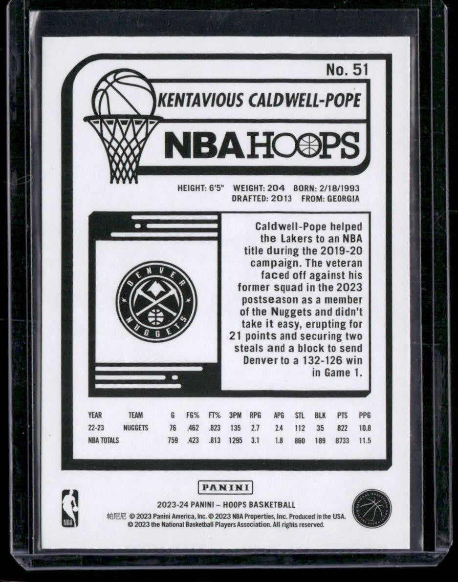 2023-24 Hoops #51 Kentavious Caldwell-Pope Blue