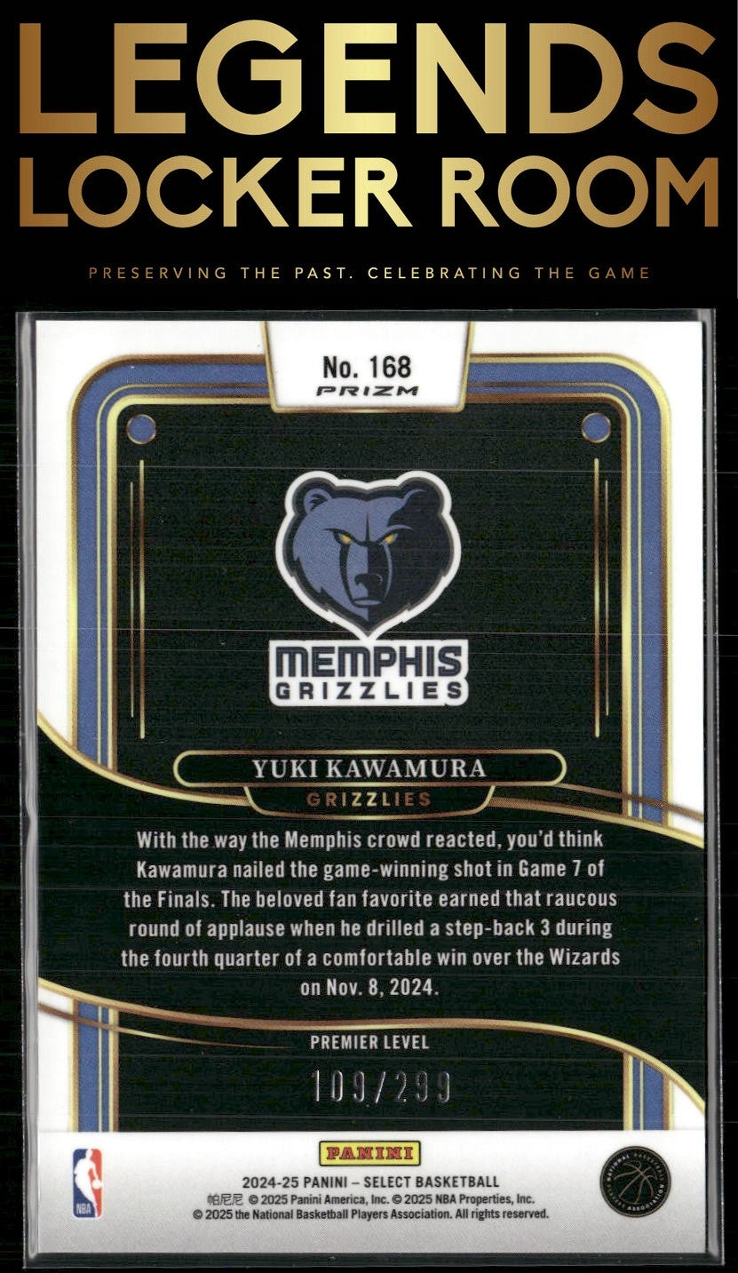 2024-25 Panini Select #168 Yuki Kawamura Light Blue Prizm #/299