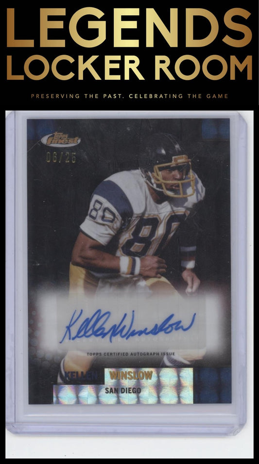 2024 Finest #FBA-KW Kellen Winslow Flashback Autographs Black Refractor #/25