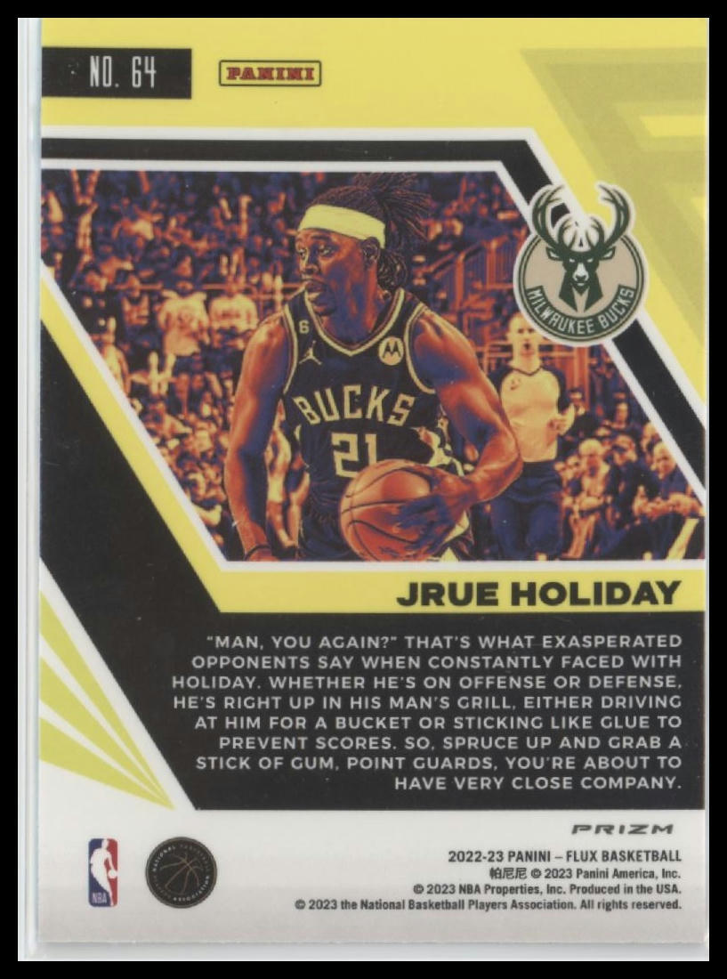 2022-23 Panini Flux #64 Jrue Holiday Red Cracked Ice