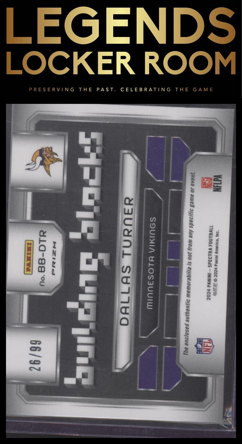 2024 Panini Spectra Dallas Turner Building Blocks /99
