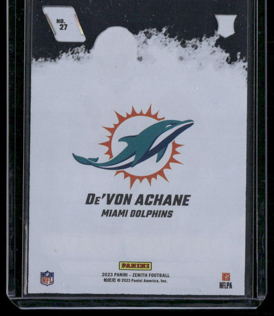 2023 Panini Zenith #27 De'Von Achane Rookie Wave