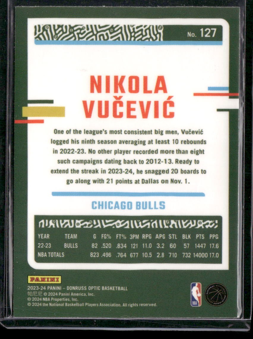 2023-24 Donruss Optic #127 Nikola Vucevic