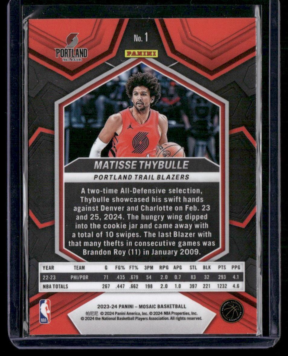 2023-24 Panini Mosaic #1 Matisse Thybulle