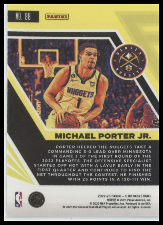 2022-23 Panini Flux #88 Michael Porter Jr.