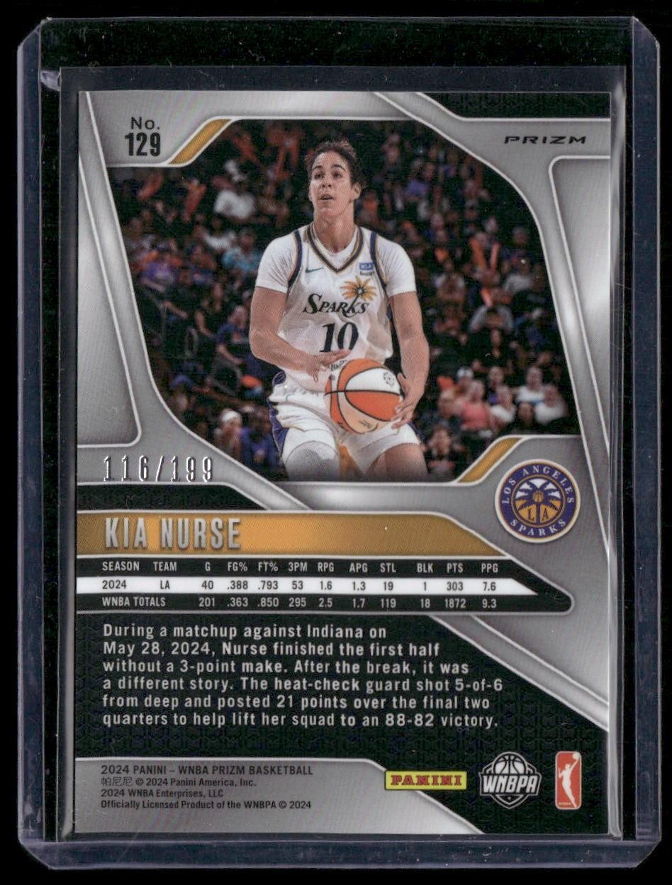 2024 Panini Prizm WNBA #129 Kia Nurse Blue Prizms #/199