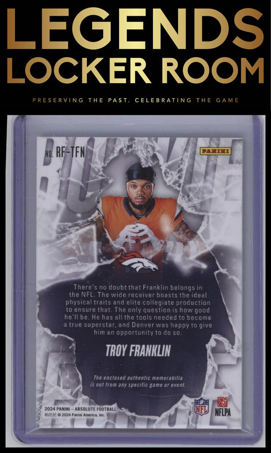 2024 Panini Absolute #RF-TFN Troy Franklin Rookie Force Holo Silver 01/49