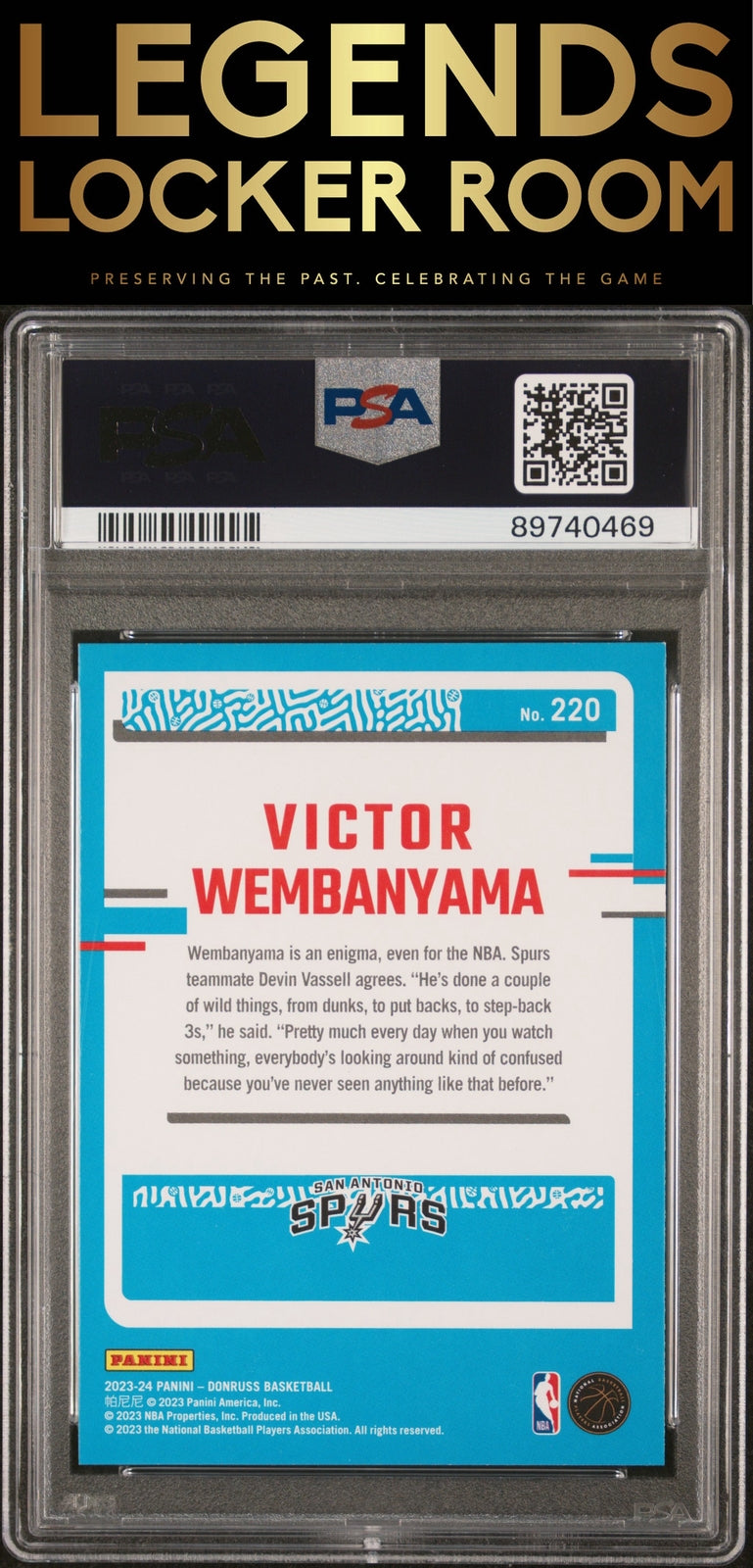 2023 Panini Donruss #220 Victor Wembanyama PSA 9