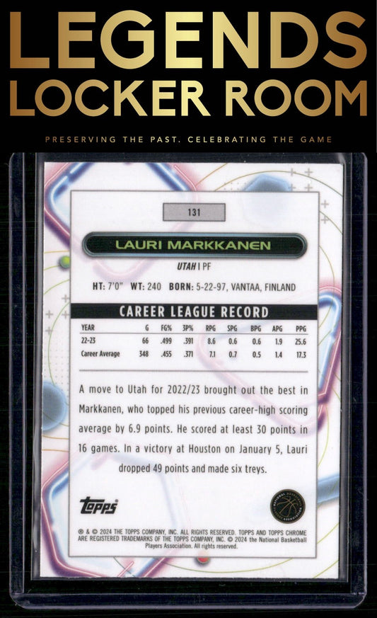 2023-24 Topps Chrome Cosmic #131 Lauri Markkanen