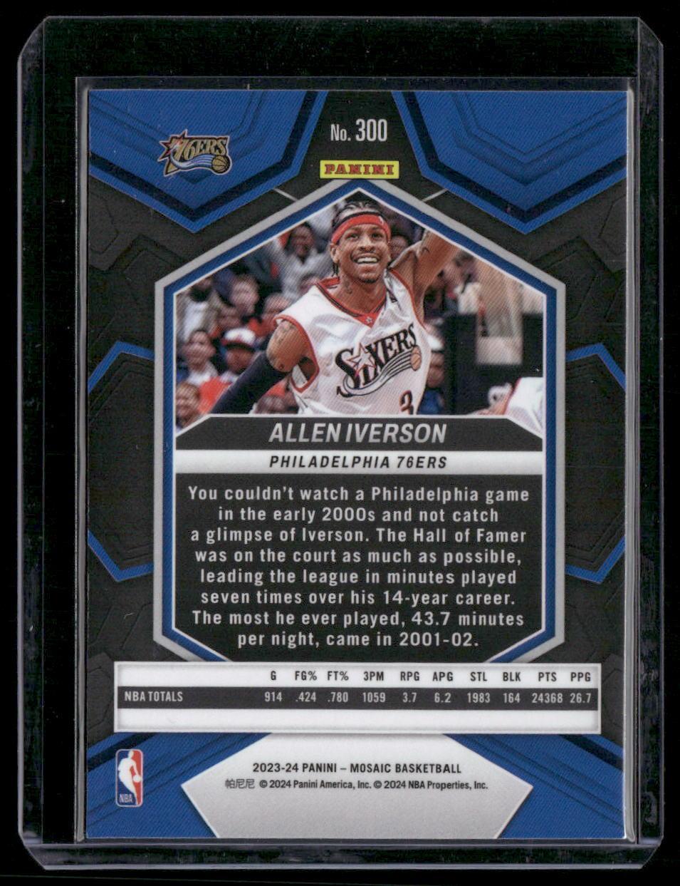 2023-24 Panini Mosaic #300 Allen Iverson