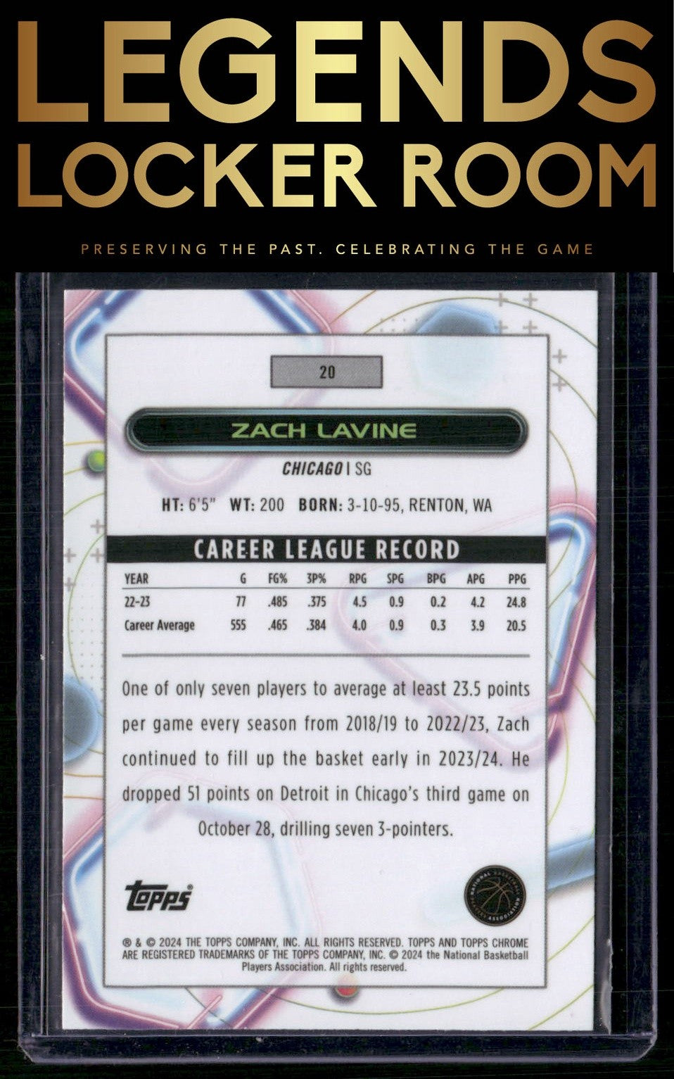 2023-24 Topps Chrome Cosmic #20 Zach Lavine