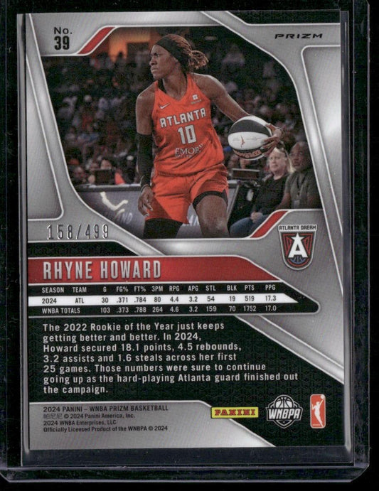 2024 Panini Prizm WNBA #39 Rhyne Howard Pulsar Prizms #/499