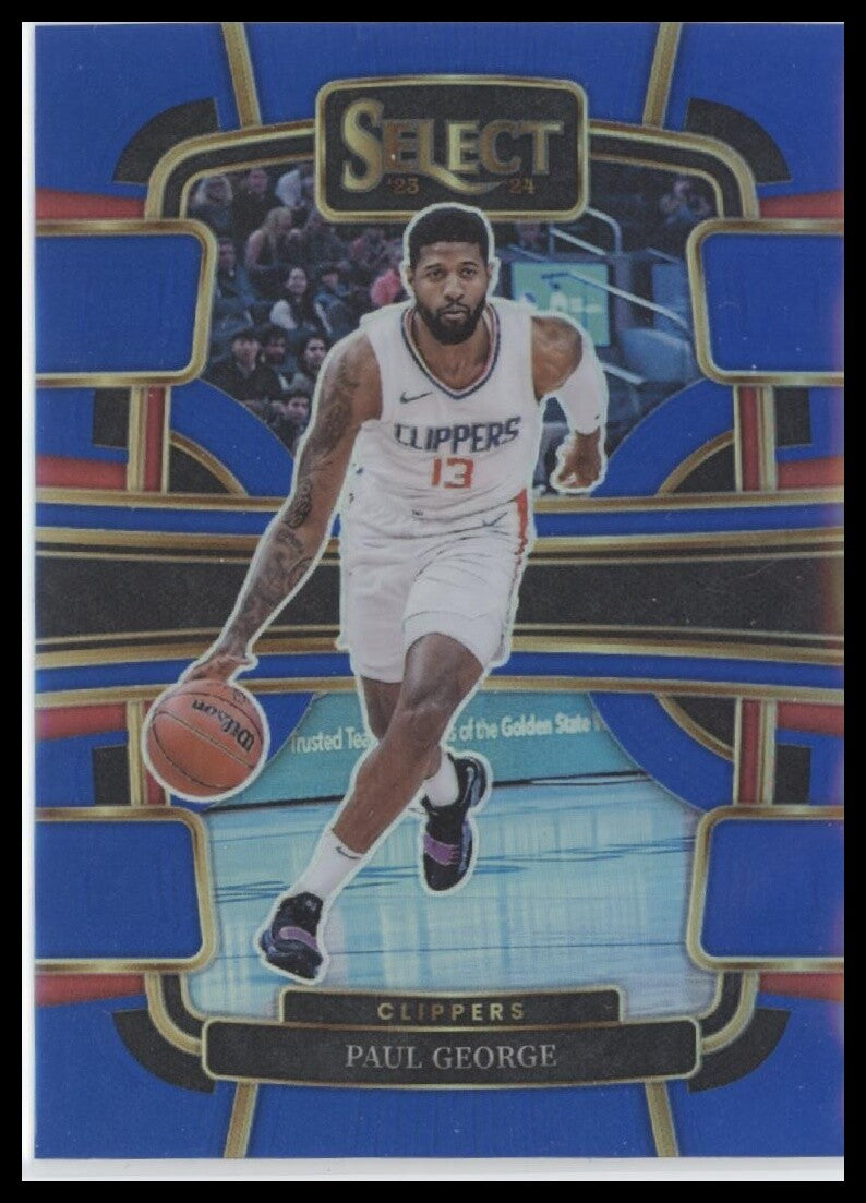2023-24 Panini Select #14 Paul George Blue Prizms