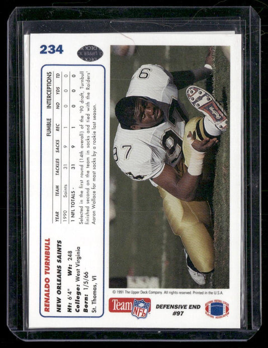 1991 Upper Deck #234 Renaldo Turnbull