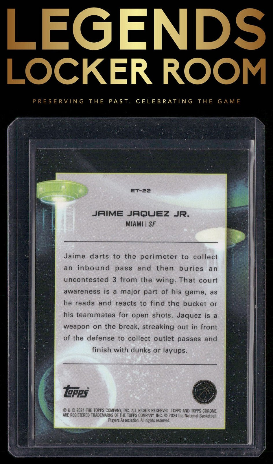2023-24 Topps Chrome Cosmic #ET-22 Jaime Jaquez Jr. Extraterrestrial Talent