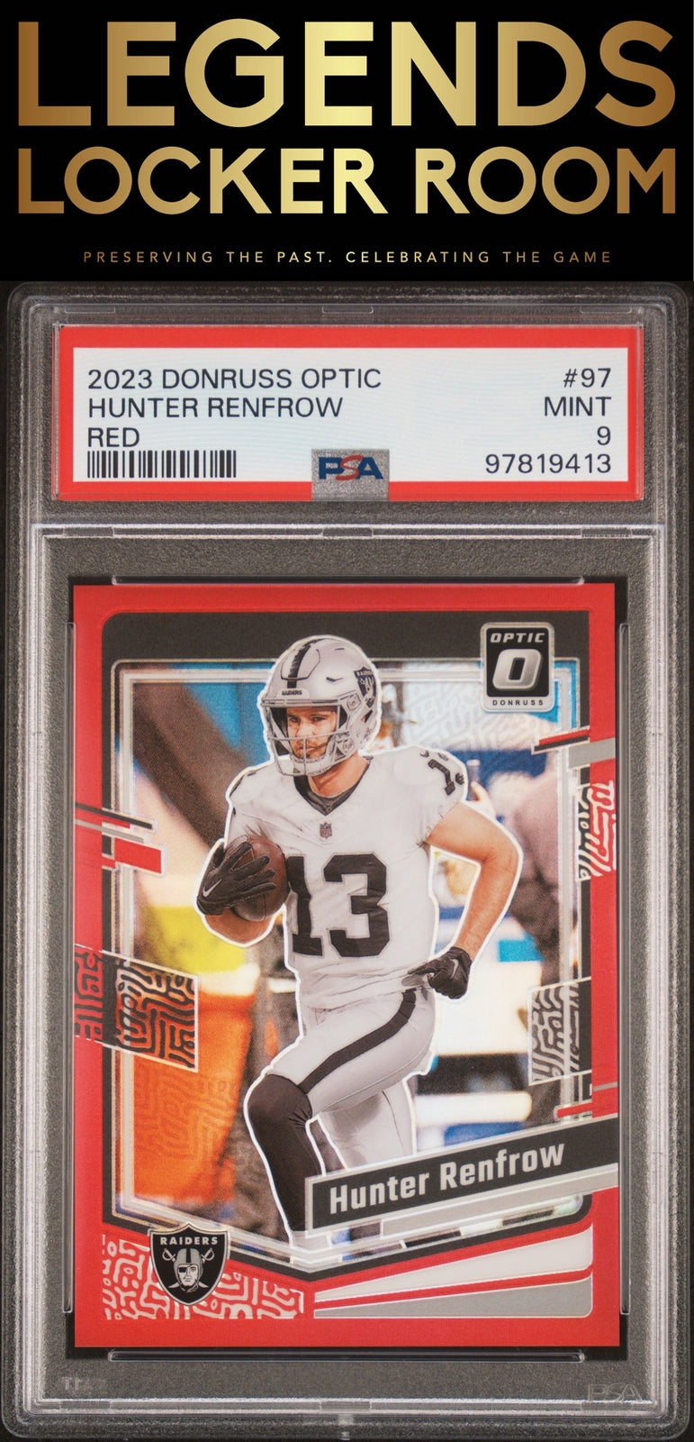 2023 Panini Donruss Optic #97 Hunter Renfrow Red PSA 9