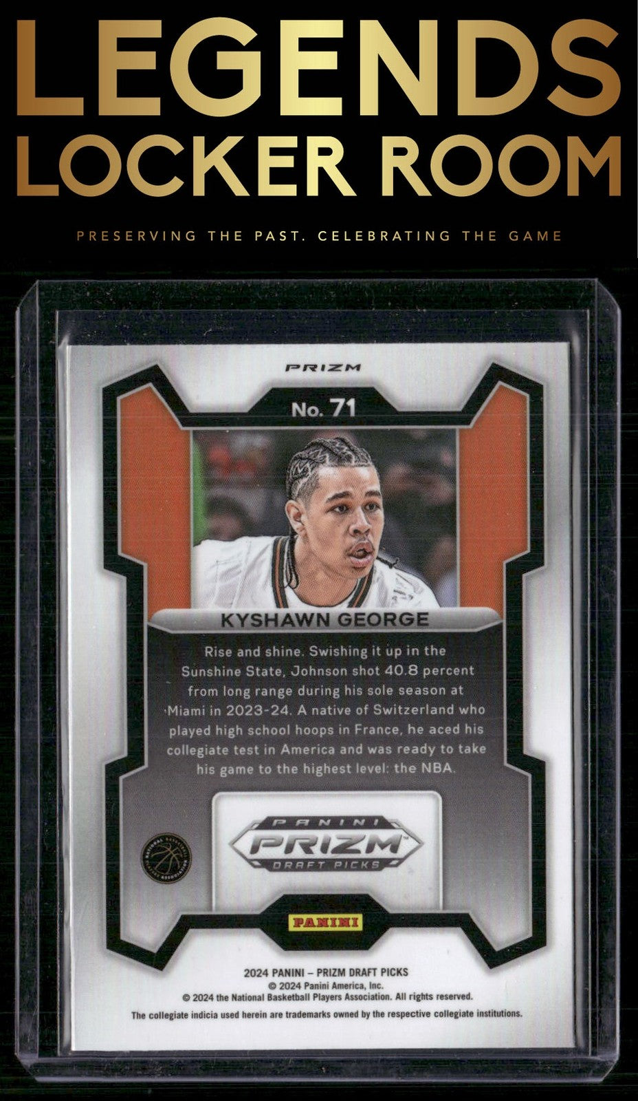 2024 Panini Prizm Draft Picks #71 Kyshawn George Prizms Red Wave