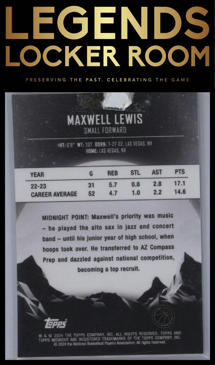 2023-24 Topps Midnight #69 Maxwell Lewis Morning #/149