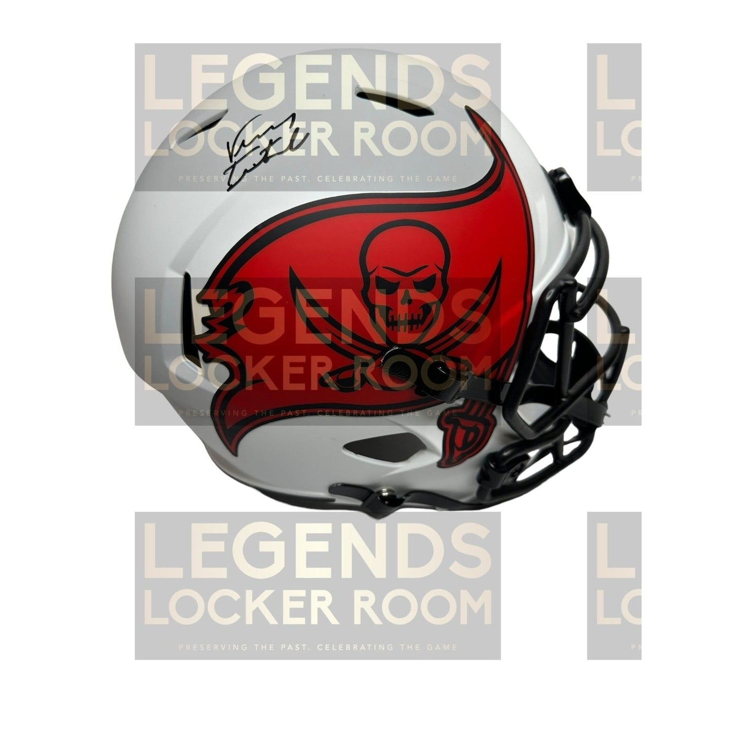 Vinny Testaverde Signed Tampa Bay Buccaneers Lunar Eclipse Replica Helmet