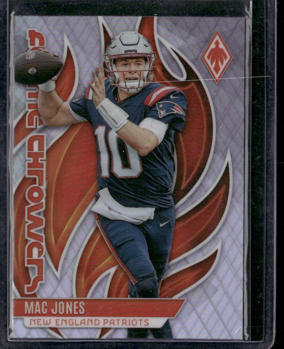 2023 Panini Phoenix #FLA-27 Mac Jones Flame Throwers Silver Seismic