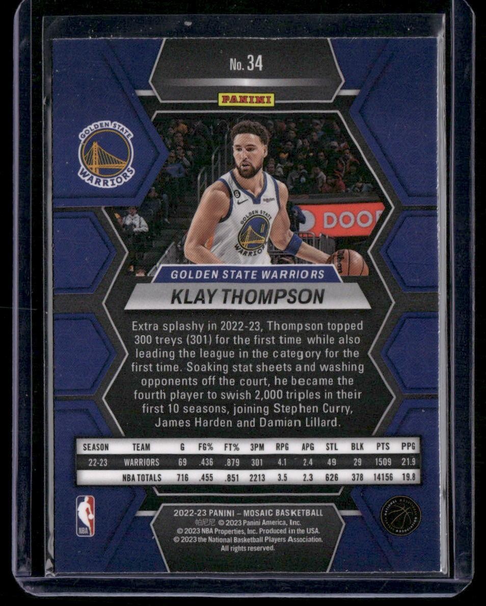 2022-23 Panini Mosaic #34 Klay Thompson