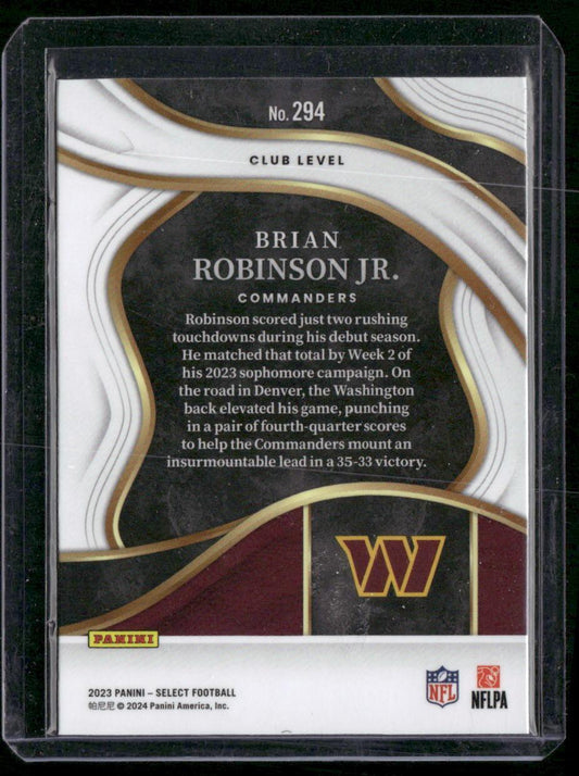 2023 Panini Select #294 Brian Robinson Jr.