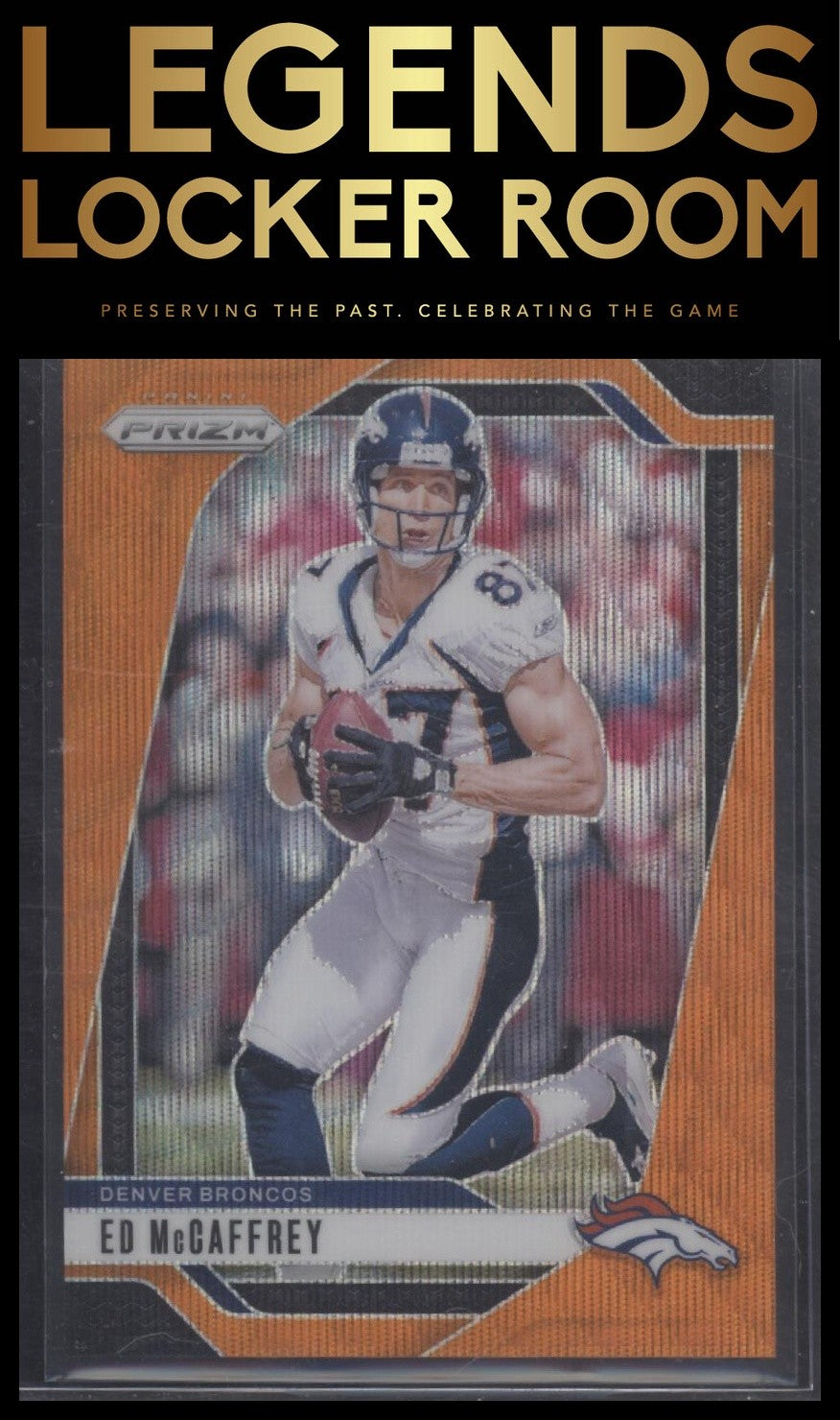 2024 Panini Prizm #90 Ed McCaffrey Orange Wave #/60