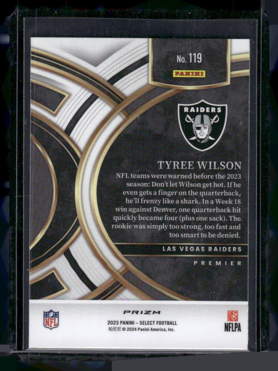 2023 Panini Select #119 Tyree Wilson Silver Prizms