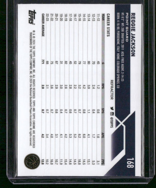 2023-24 Topps Chrome #168 Reggie Jackson Refractors