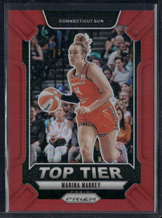 2024 Panini Prizm WNBA #8 Marina Mabrey Top Tier Prizms Red #/99