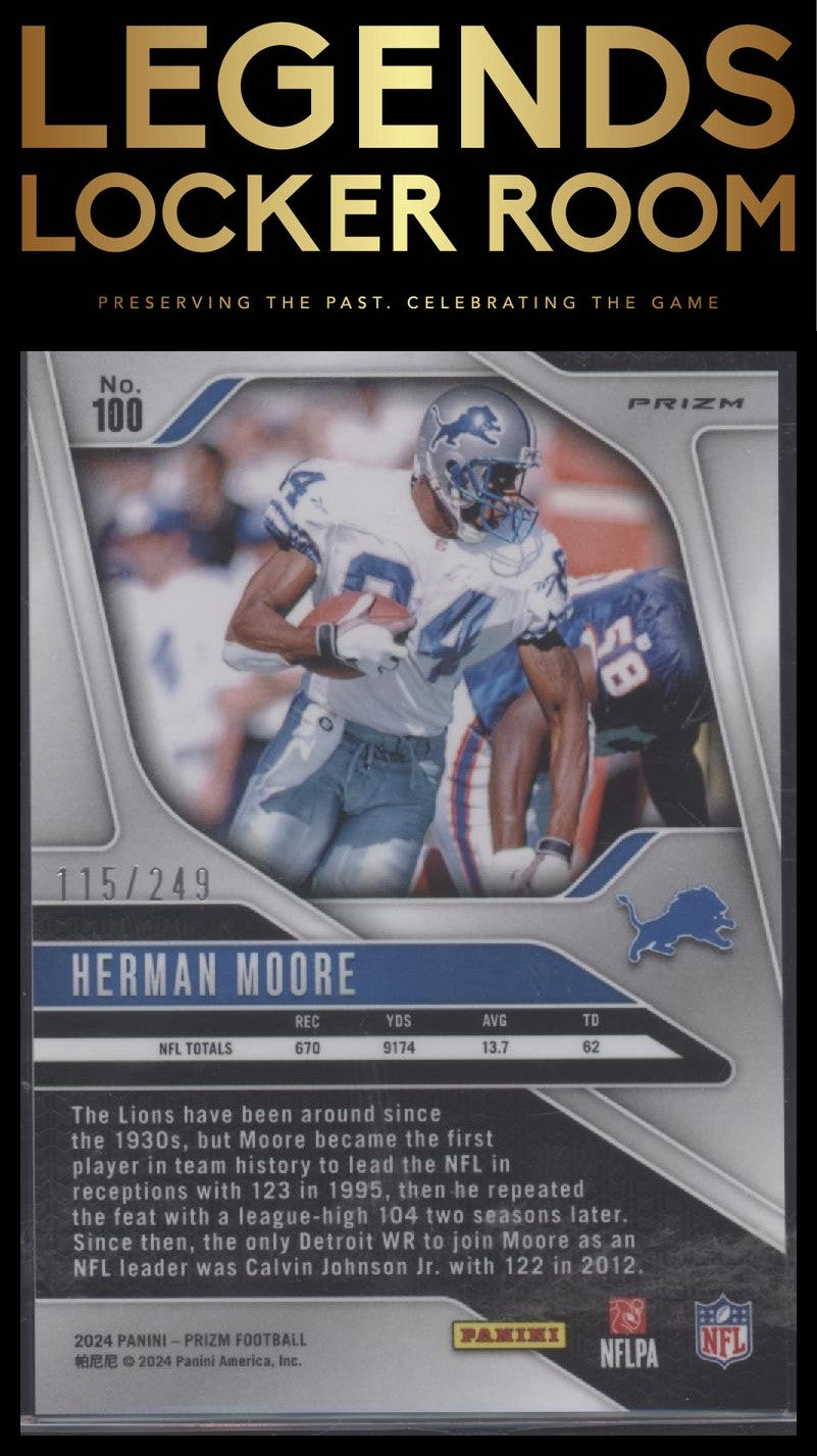 2024 Panini Prizm #100 Herman Moore Orange #/249