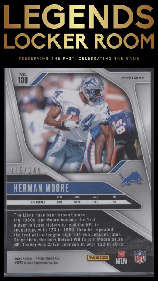2024 Panini Prizm #100 Herman Moore Orange #/249
