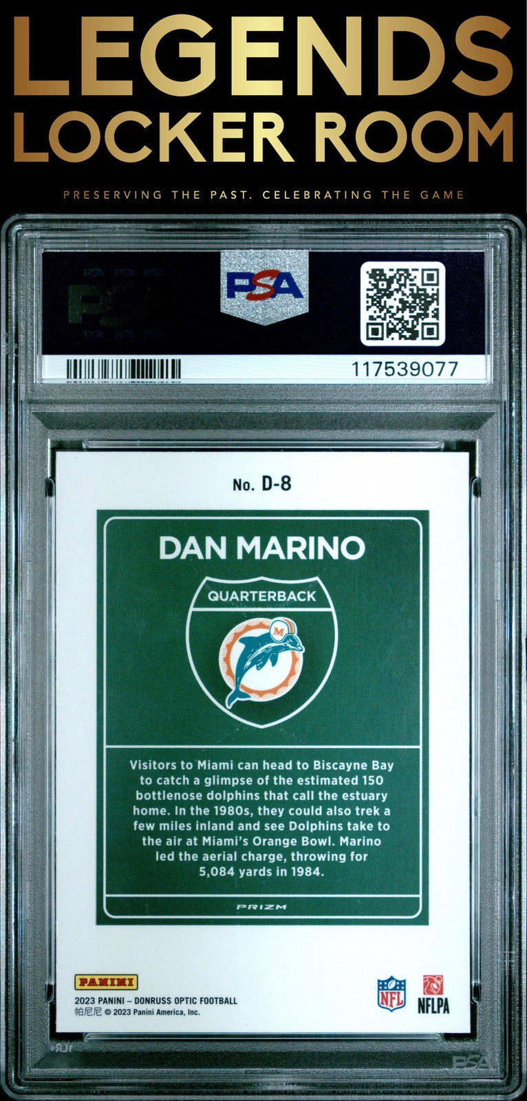 2023 Panini Donruss Optic Downtown! #D8 Dan Marino PSA 9