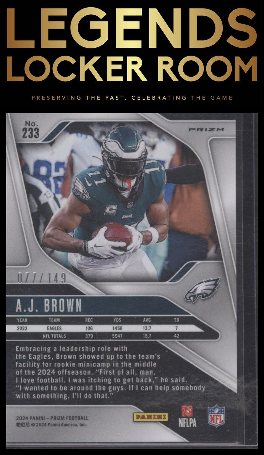 2024 Panini Prizm #233 A.J. Brown Red Wave #/149