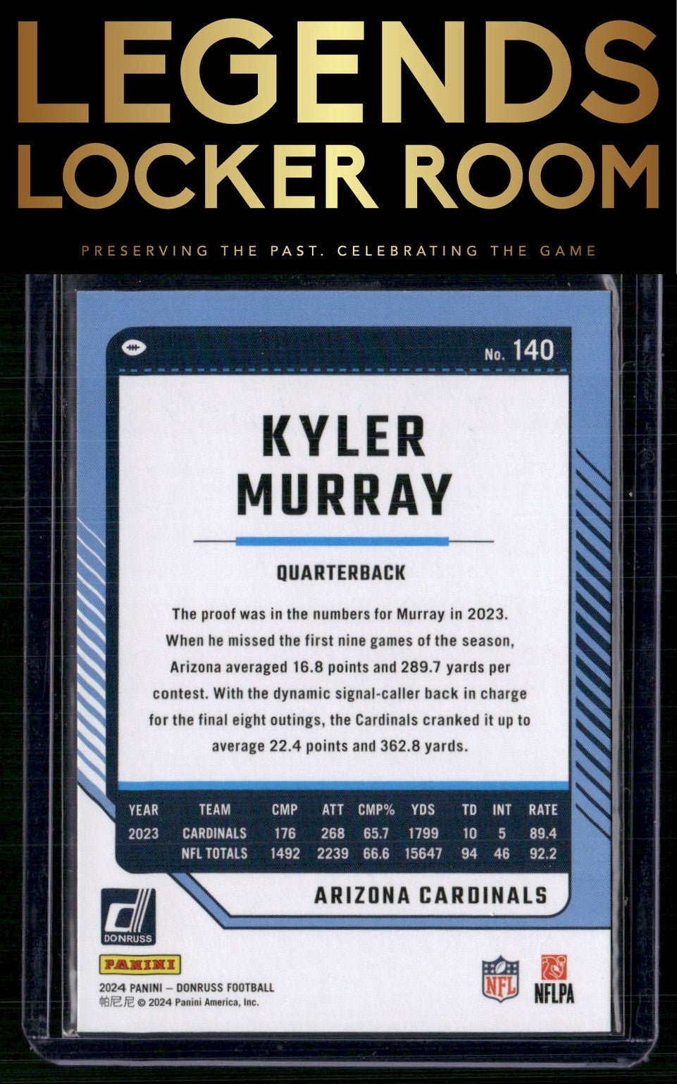 2024 Donruss #140 Kyler Murray Press Proof Red