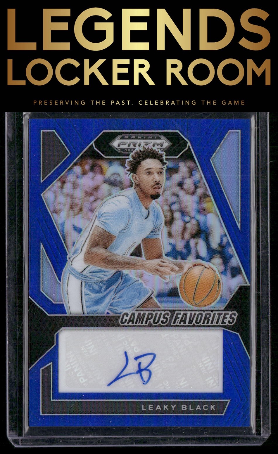 2024 Panini Prizm Draft Picks Leaky Black Campus Favorites Signatures Blue #/149