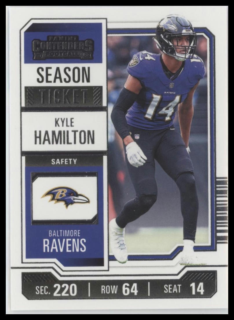 2023 Panini Contenders #8 Kyle Hamilton Season Ticket Retail
