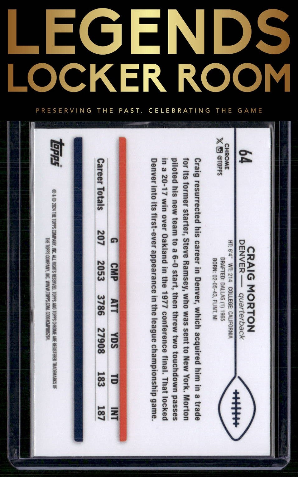 2024 Topps Chrome #64 Craig Morton