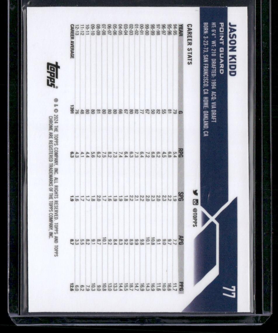 2023-24 Topps Chrome #77 Jason Kidd