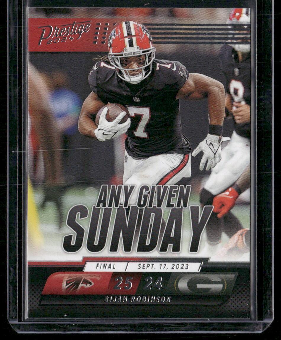 2024 Panini Prestige #AGS-BRN Bijan Robinson Any Given Sunday