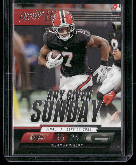 2024 Panini Prestige #AGS-BRN Bijan Robinson Any Given Sunday