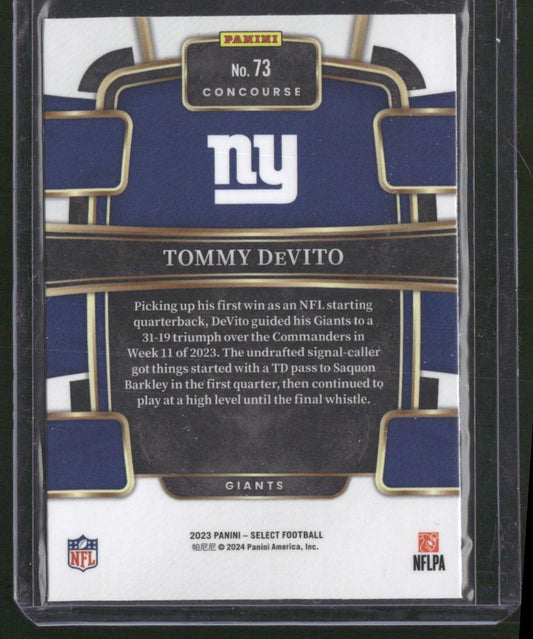 2023 Panini Select #73 Tommy DeVito
