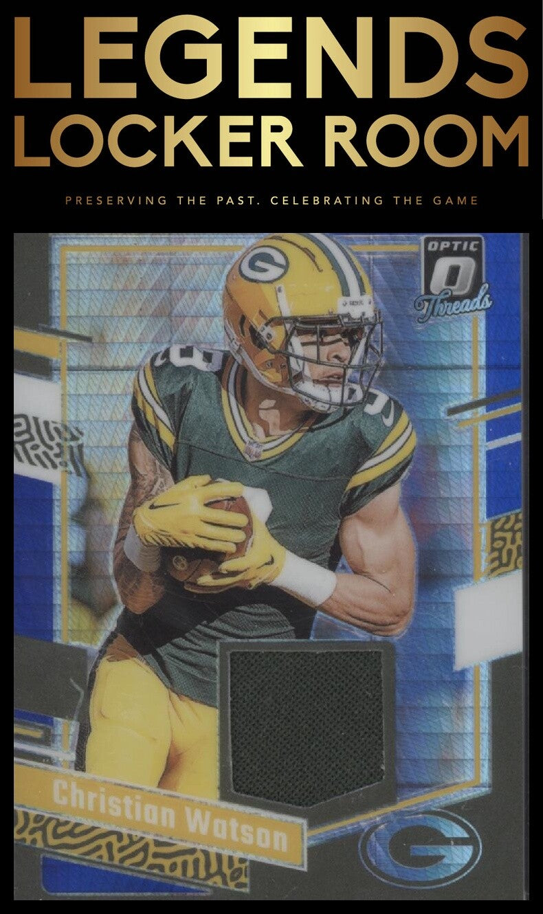 2023 Donruss Optic #DT-CW Christian Watson Donruss Threads Blue Hyper
